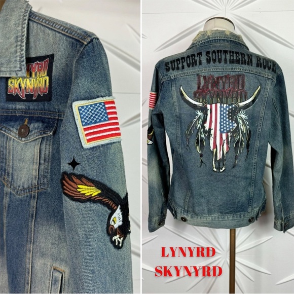 Lynyrd Skynyrd Trunk | LTD Limited Edition Distressed Denim Jacket ✨NWOT✨ - Picture 3 of 16